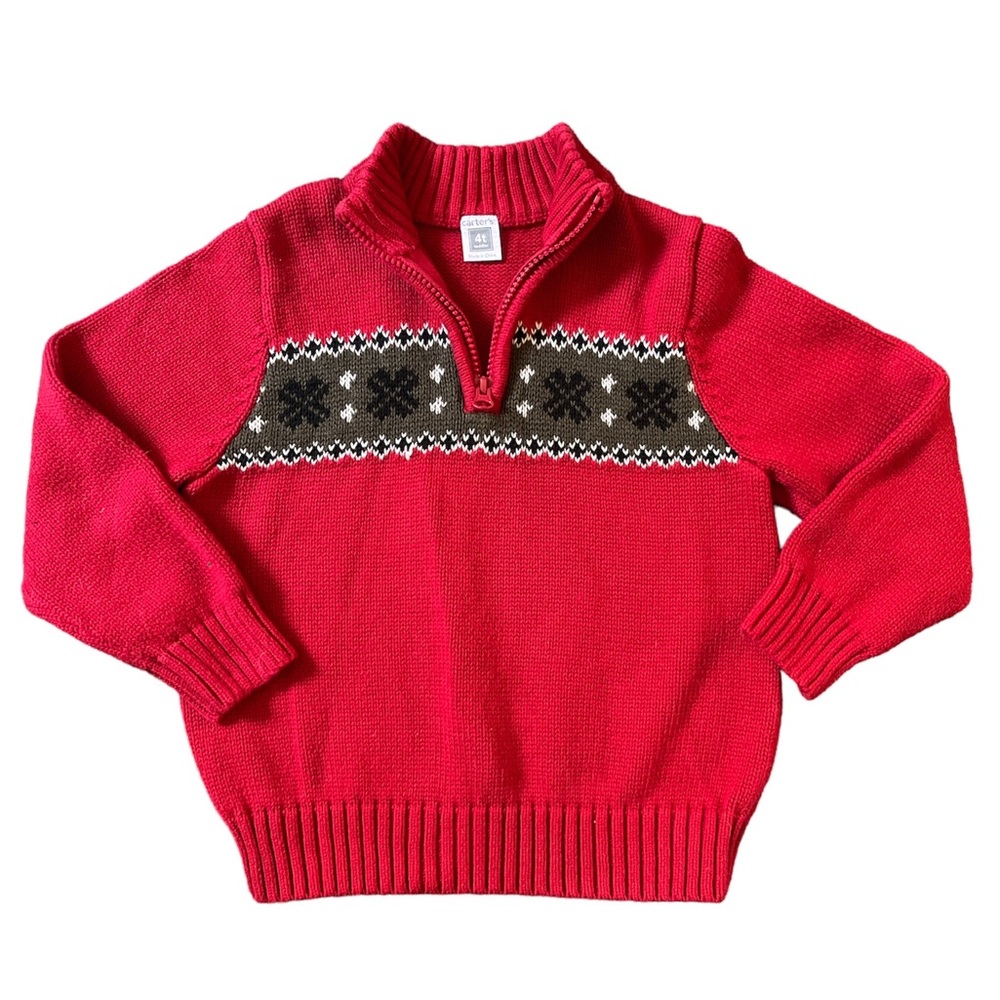 Carters 4T red holiday sweater